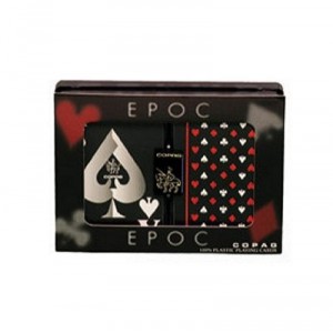 Copag - 104004129 - 100% Plastic - 2 54 Cartes - Format 57X89Mm - Special Face - Coffret "Epoc" (Carta Mundi)