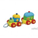 Cause Train en tissu avec grelot, couineur et papier qui crépite