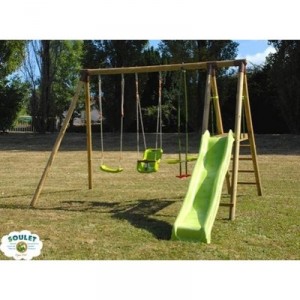 Soulet Wooden Swing CASHEW - slide + swing + 2 gear