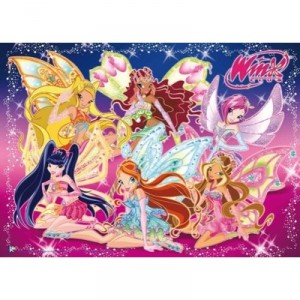 Clementoni - 23565 - Kids Puzzle - Puzzles Maxi 24 + Winx Enchantix Felt