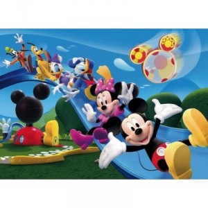 Clementoni - 24362 - Kid Puzzle - Puzzles Maxi 24 + Felt Mickey Mouse Club House