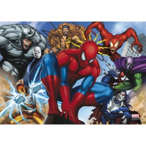 Clementoni Puzzle Enfant-29588-250-pc Spiderman BEHIND VILLAINS