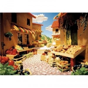 Clementoni-30390-Puzzle 500 pc-tuscan market