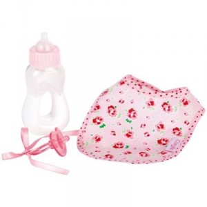 Corolle - Accessoire Poupon - Les Classiques- La Nursery - Ensemble Biberon and Bavoir R7289