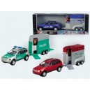 Dickie Toys Smoby - 3315826 - Véhicule Miniature - Voiture + Van et cheval - Rouge