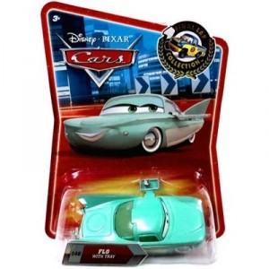 Disney Pixar Cars Flo with Final Lap Tray - Miniature Vehicle - Car