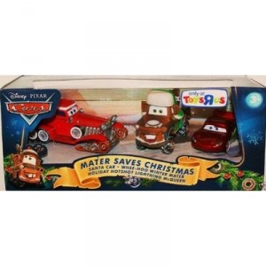 Disney Pixar Cars - Mater (Martin) Saves Christmas (Noël) Gift 3-Pack mit Santa Car, Whee-Hoo Winter...