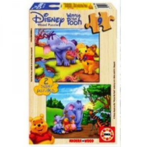 Educa Educa toys - 12766 - Wood Puzzle Wd 2X9 Winnie and Heffalump