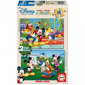 Educa toys Educa - 14181 - Puzzle Bois Wd 2X16 Mickey Mouse Club House