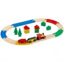 Eichhorn - 100002109 - Chemin de fer en bois, ovale, avec train et accessoires inclus - 55 x 33 cm -...