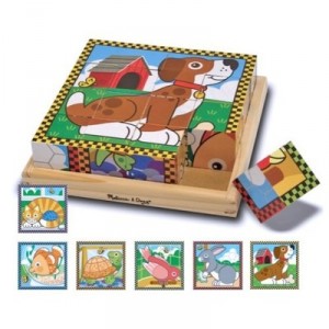 eToys Melissa and Doug Puzzle base cubes représentant des animaux compagnie (Melissa and Doug)