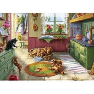 Gibsons - Puzzle - Theme Kitchen "Kitchen Capers" - 1000 Pieces (Great Britain Import)
