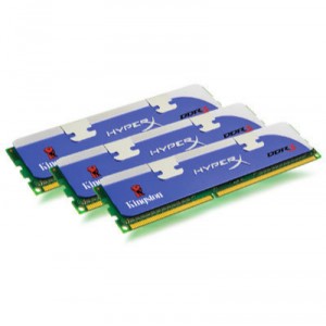 Mémoire PC HyperX 3 x 1 Go DDR3-1600 PC3-12800 CL8 Kingston (KHX12800D3LLK3/3GX)