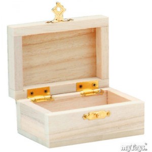 GLOREX wooden box, 11.5 x 8 x 6 cm