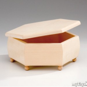 Cassette GLOREX hexagonal wooden