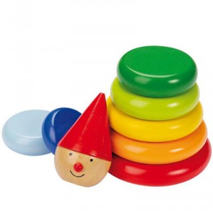 Goki - Wooden Toy Stacking first age - Magnetic Stacking Clown (Goki)