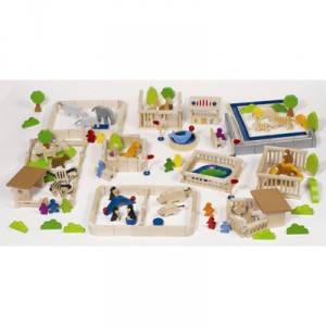 goki - wooden toy-building - zoo 220 pieces