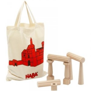 Haba - 1073 - Wooden Toys - Building Block - Parts Pillars (Germany Import)