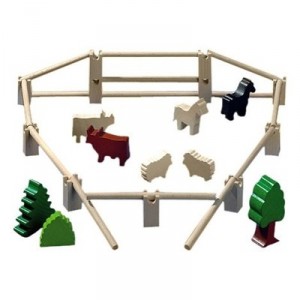 Haba - 3517 - Wooden Toys - Shapes Animals, Trees, Fence (Germany Import)