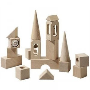 Haba - 3526 - Wooden Toy - Building Block with Bells Tour (Germany Import)