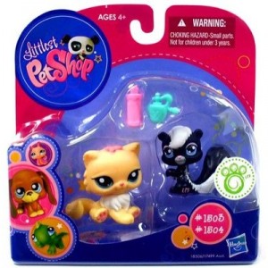 littlest PETSHOP PET SHOP HASBRO DUO CHAT MOUFETTE 1503/1504