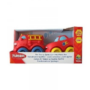Playskool - 19555 - Awakening - Duo Chuck and Friends - Rowdy the garbage truck and tanker truck (Hasbro)