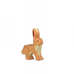 Holztiger Rabbit, ears straight wooden