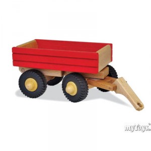 Holztiger trailer, red, wood