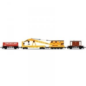 Hornby - R6365 - Breakdown Train - 20T Brake Van LWB Open Wagon Crane - Railroad (Import Great Br ..