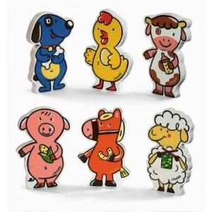Janod - J05529 - Jouets Bois - Funny Magnets