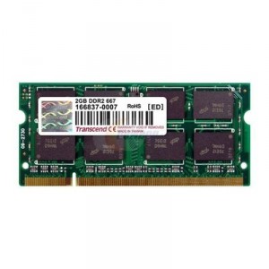 JetRAM Transcend Memory - - SO DIMM 200-pin - PC2-5300 2GB (TS256MSQ64V6U)