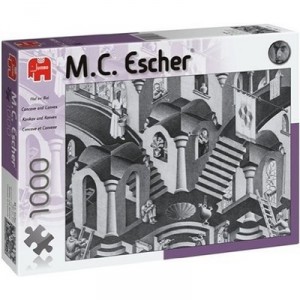 Jumbo - 1000 Parts - MC Escher: Concave convex (Jumbo)