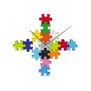 Karlsson - KA5058 - Clock - Multi Color Puzzle - 17 Pieces Puzzle