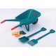 Klein - 2752 - Imitation - kit jardin Bosch avec Brouette, Râteau Pelle Grand Format - Gants Travail