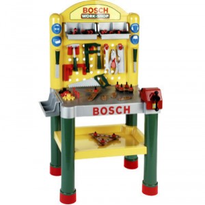 Klein - 8670 - Déguisements Imitations - Bricolage - Etabli Bosch - Grand Modèle avec 75 Accessoires