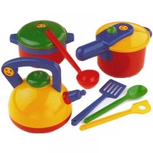 Klein - 9188 - Kitchen Accessories - Set 3 Pots Cooking Utensils with