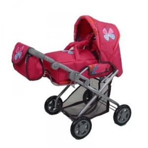 Knorr Knorr Kinderwagen and Spielwaren - 61888 - Dolls - Doll Landeau - Butterfly Motif (Germany Import)