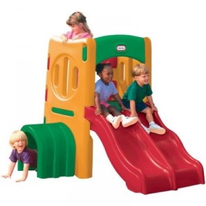 Little Tikes - 4261 - Plein Air - Aire de Jeu - Gym à 2 Toboggans - Sunshine