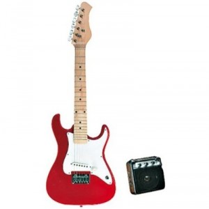 Logitoys - 115251 - Musique - Guitare Electrique 31" (80 Cm) Rouge et Blanche + Ampli + etui (Logitoys, Jeux musicaux)
