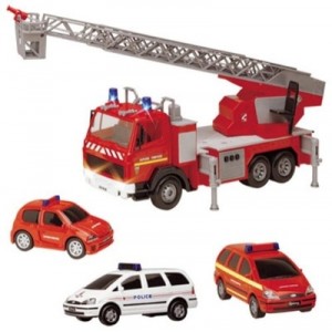 Logitoys - 20 331 3326 SJC - Vehicle Miniature - Set Fire / Police (Logitoys)