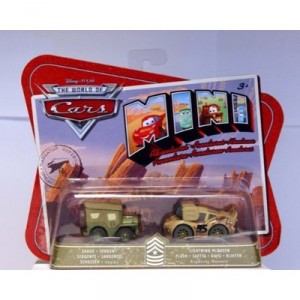 Mattel Disney Cars - M1900 - Voiture - Mini Aventures 2Pk - Sergents Boot Camp - Sergent et Lightning McQue...