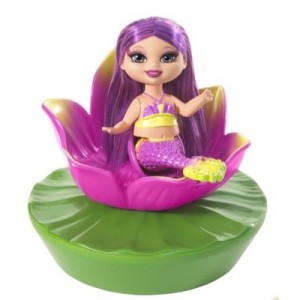 Mattel - M9316 - Barbie - Poupées - Mini-Sirène Fleur Magique Mauve