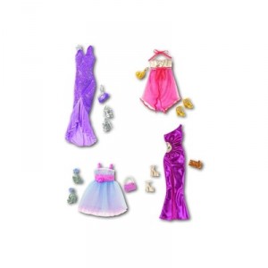 Mattel - R4263 - Barbie - Doll Accessories - purple dress with rhinestones