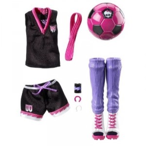 Mattel Monster Clawdeen Wolf High softball uniform