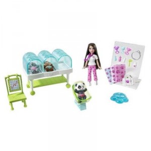 Mattel Polly Pocket - P6602 - Accessoire Poupée - Polly Soin des Animaux - Nursery