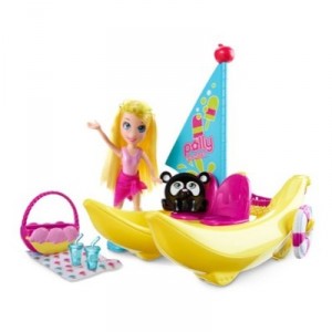 Mattel Polly Pocket - T9434 - Mini Doll - Banana Boat Polly