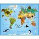 Hasbro - 197672860 - MB Puzzles - Puzzle 200 Pièces Géo - Les Animaux (Mb Jeux)