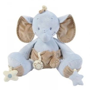 Nattou - Rigolos - 815055 - Doudou - Mega Eléphant avec Activités - 45 cm (Nattou)