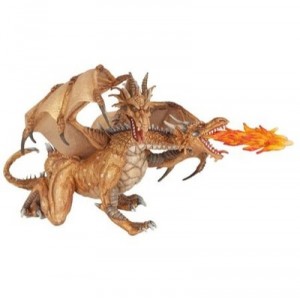Papo - 38938 - Figurine - Dragon Deux Têtes - Or