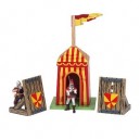 Papo - 39131 - Jouet en Bois - Tente Et Palissade Rouge